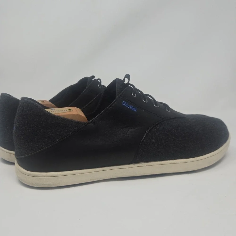 OluKai Nohea Moku Hulu Boat‎ Shoes Mens Size 11 Wool Charcoal Slip On Comfort